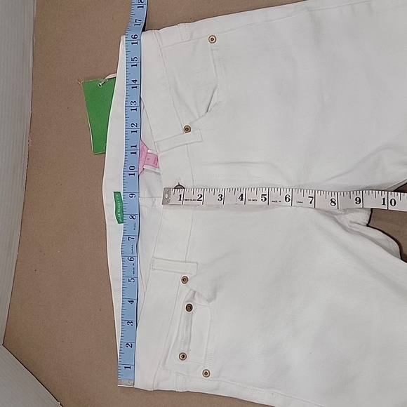 NEW with Tags Lilly Pulitzer White 'Palm Beach Straight Fit' Jeans, Size 6 - Picture 2 of 8